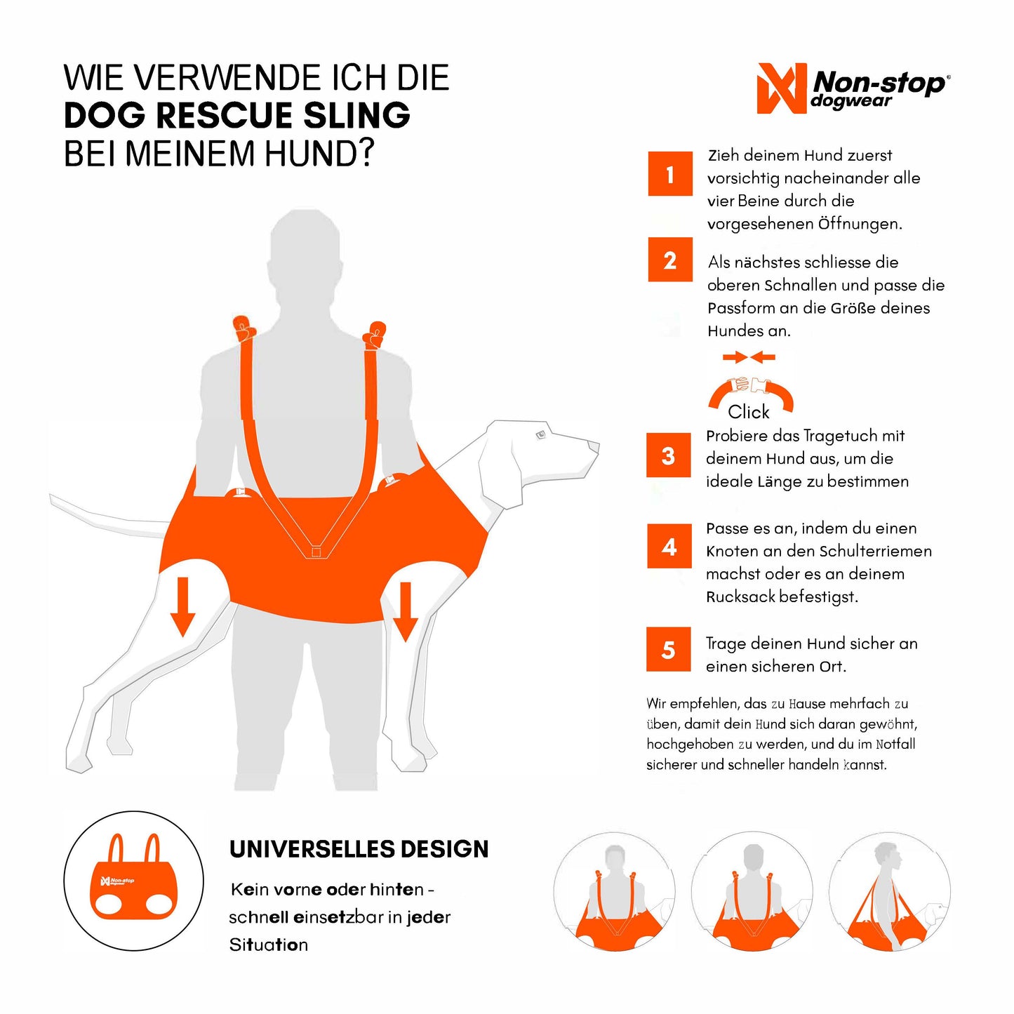Dog resce sling