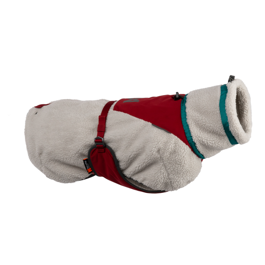 Trekking fleece jacket – Grey/wine