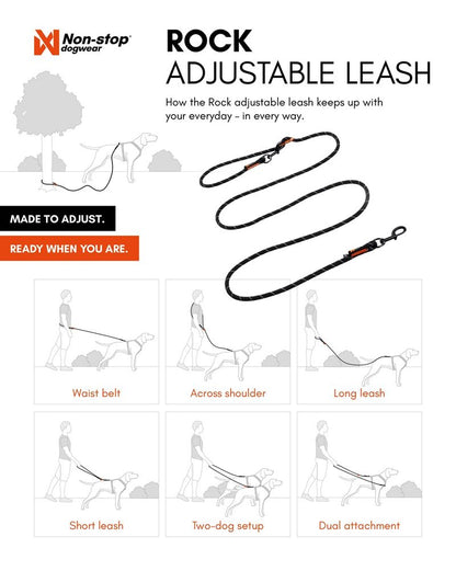 Rock leash adjustable